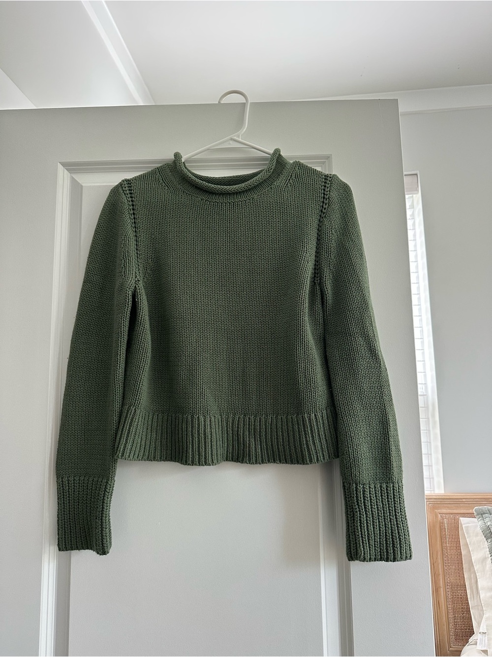 J. Crew Cropped Rolled Neck Sweater